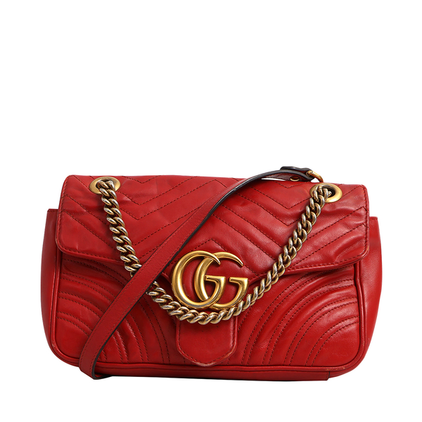 Marmont GG Medium Shoulder Bag Red