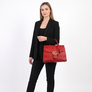 Marmont GG Top Handle Bag Red, view 8