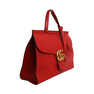 Marmont GG Top Handle Bag Red, view 2