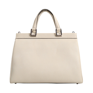 Leather Medium Zumi Tote Cream, view 3