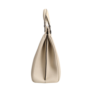 Leather Medium Zumi Tote Cream, view 5