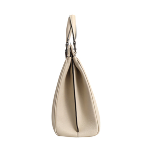Leather Medium Zumi Tote Cream, view 6