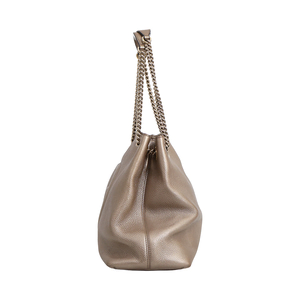Metallic Soho Hobo Shoulder Bag Champagne Gold, view 5
