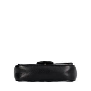 Matelasse GG Marmont Mini Shoulder Bag Black, view 6