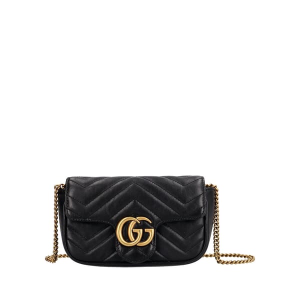 Matelasse GG Marmont Mini Shoulder Bag Black