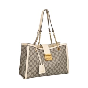 Supreme GG Padlock Shoulder Bag Beige/White, view 2