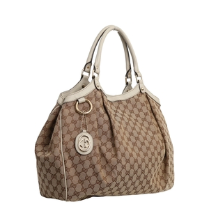 Canvas GG Large Sukey Tote Beige/Ebony, view 2