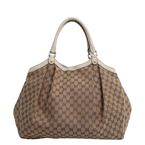Canvas GG Large Sukey Tote Beige/Ebony, view 3