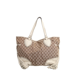 Canvas Tribeca Tassel Tote Beige/White