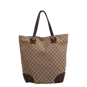 Canvas Large Charm Tote Beige/Brown, view 3