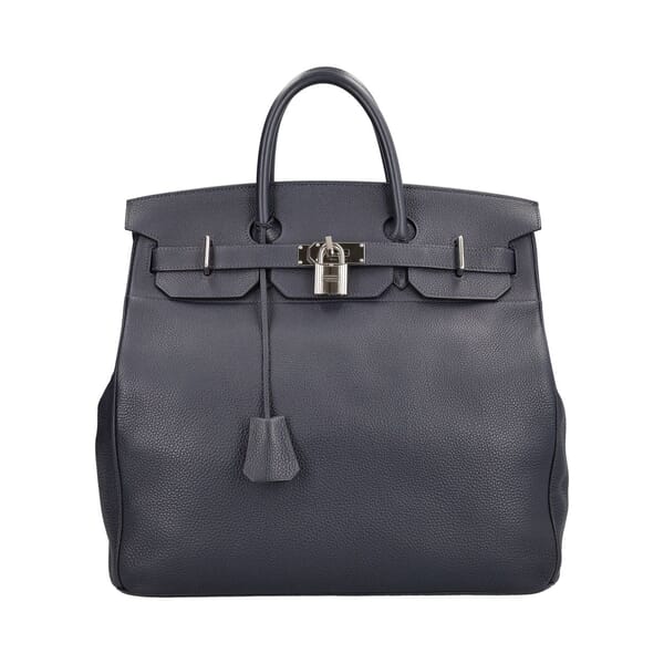Clemence Leather HAC Birkin 40 Blue Indigo