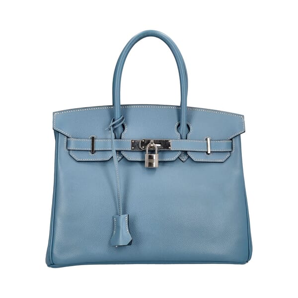 Epsom Birkin 30 Blue Jean
