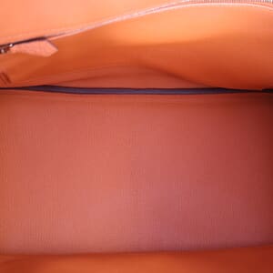 Clemence Birkin Handbag 35 Retourne Orange, view 10