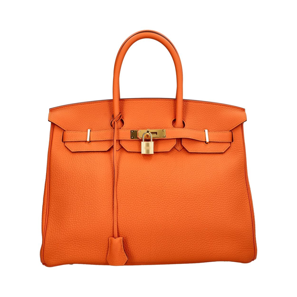 Clemence Birkin Handbag 35 Retourne Orange
