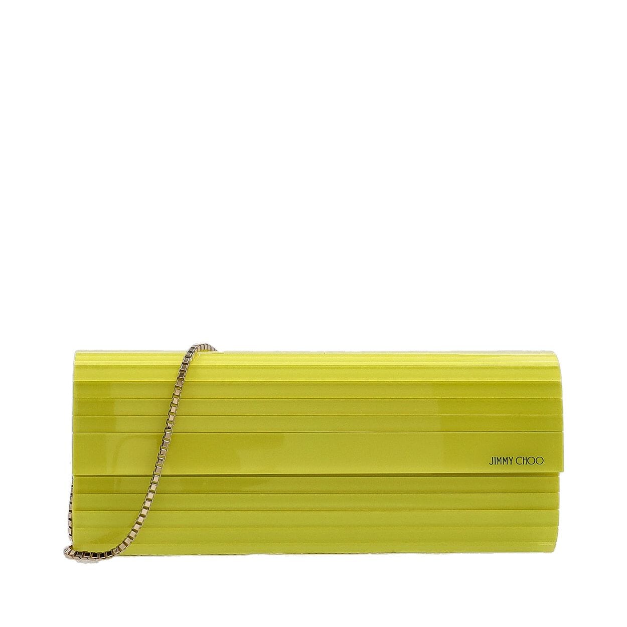 JIMMY CHOO Acrylic Sweetie Clutch Bag Neon Yellow | Luxity