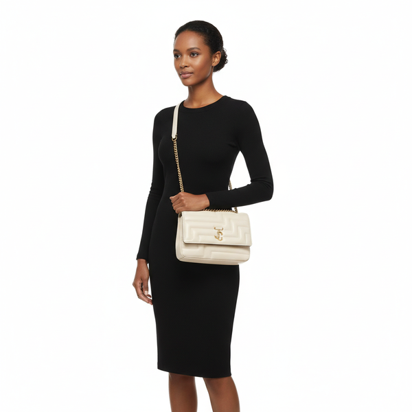 Leather Avenue Shoulder Bag White