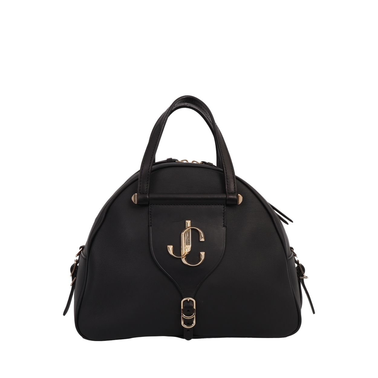 バッグ JIMMY CHOO VARENNE BOWLING JIMMY CHOO Leather Varenne Bowling Bag Black | Luxity