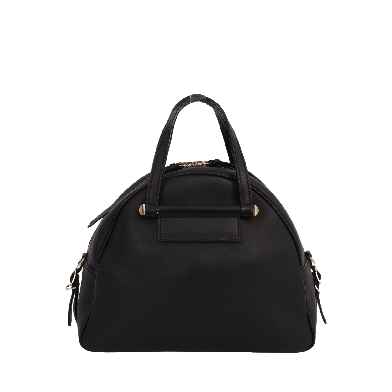 JIMMY CHOO Leather Varenne Bowling Bag Black | Luxity