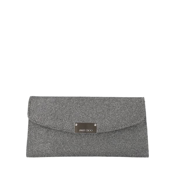 Lame Riane Clutch Bag Silver