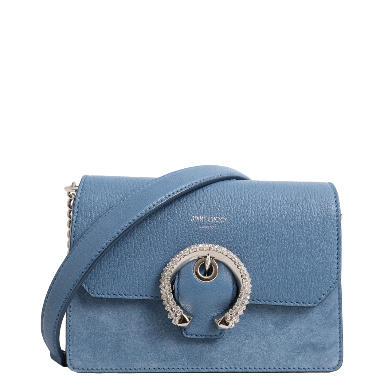 Ｍimmy JIMMY CHOO Leather/Suede Crystal Embellished Madeline Crossbody
