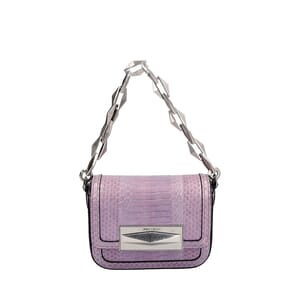 Python Diamond Crossbody Bag Purple, view 4