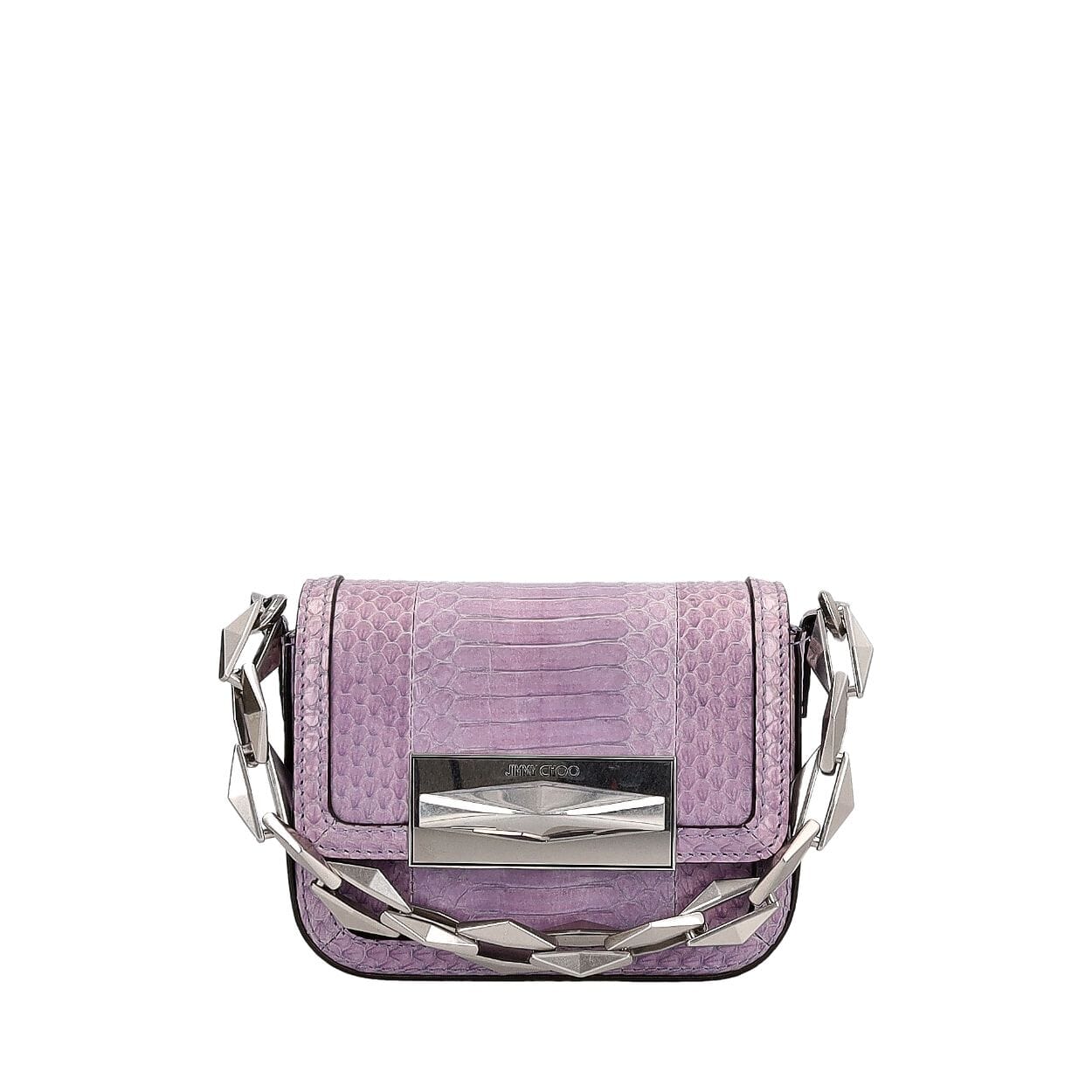 Python Diamond Crossbody Bag Purple