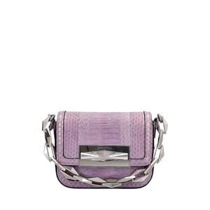 Python Diamond Crossbody Bag Purple