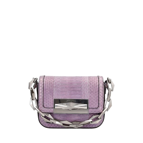 Python Diamond Crossbody Bag Purple