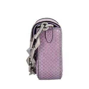 Python Diamond Crossbody Bag Purple, view 8
