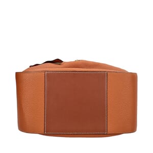 Leather Hammock Small Shoulder Bag Tan/Brown, view 7