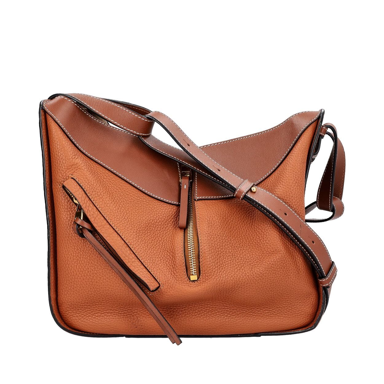 Leather Hammock Small Shoulder Bag Tan/Brown