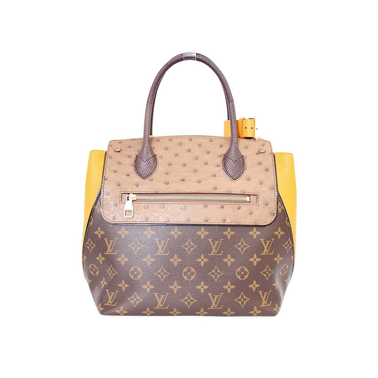 LOUIS VUITTON Monogram Ostrich & Lizard Majestueux Tote MM