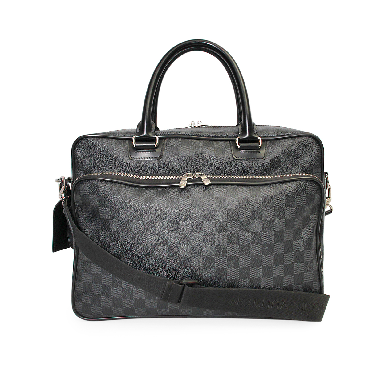 希少★LOUIS VUITTON イリュストレ バッグトゥースクール ★C30 LOUIS VUITTON Damier Graphite iCare Laptop Bag | Luxity