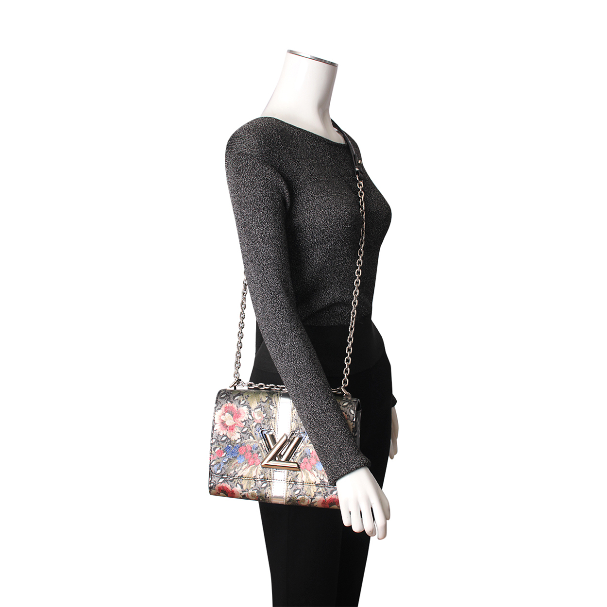LOUIS VUITTON Leather Floral Twist MM Multicolour | Luxity