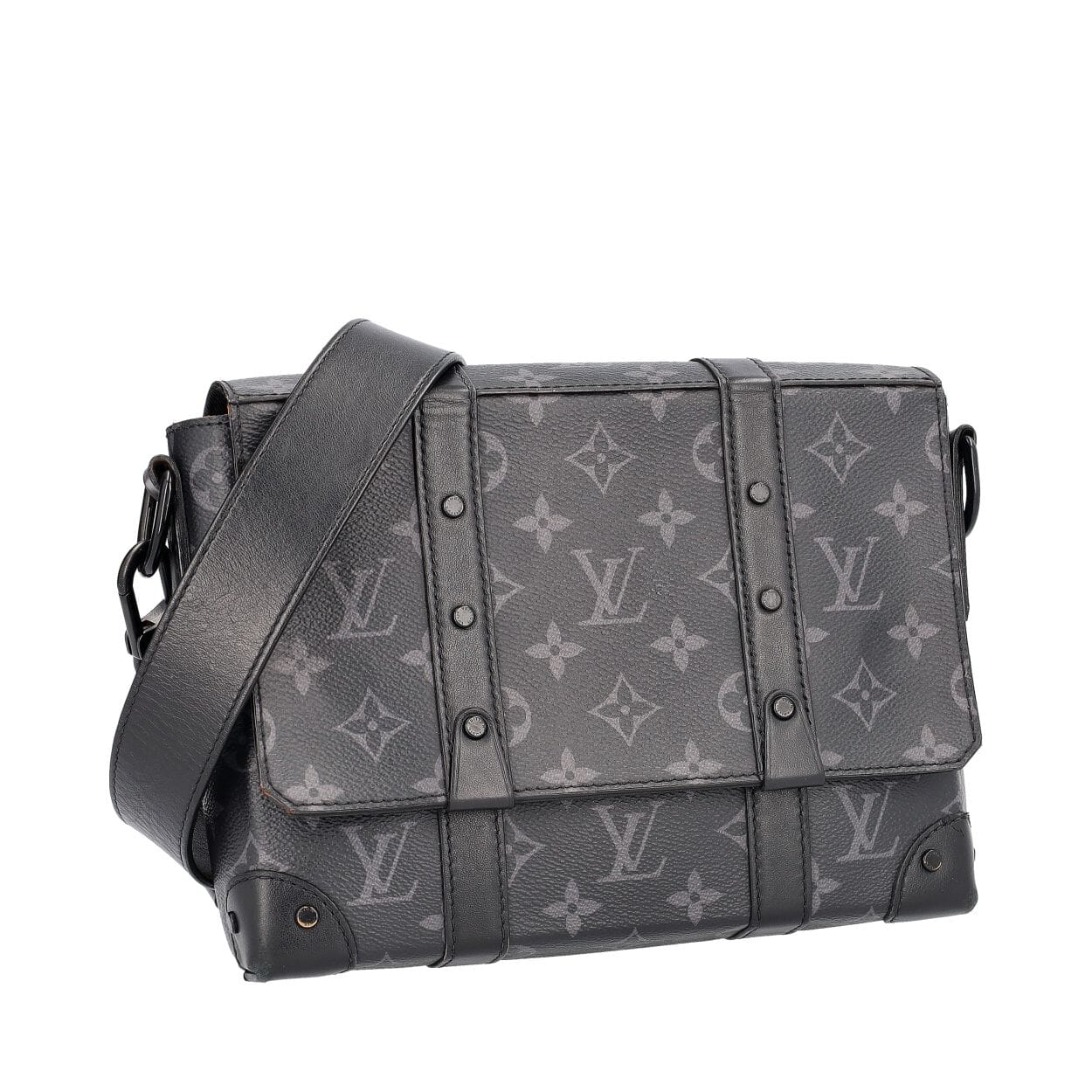 LOUIS VUITTON Monogram Eclipse Trunk Messenger Black/Grey | Luxity