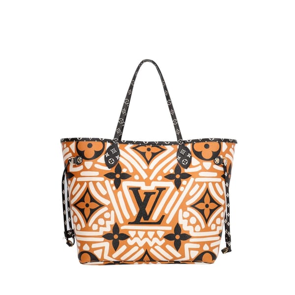 Monogram Giant Crafty Neverfull MM Creme Caramel