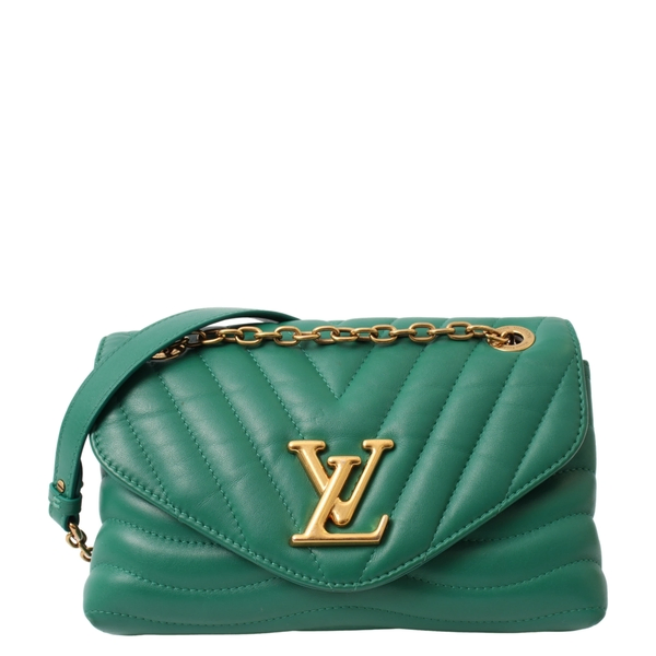 Leather New Wave Shoulder Bag MM NM Green