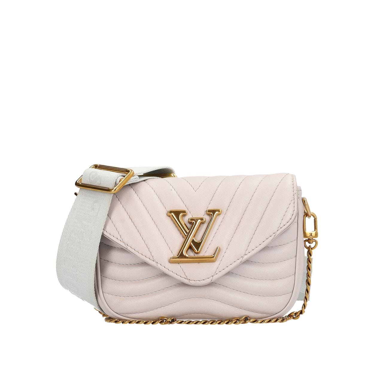 LOUIS VUITTON Leather New Wave Multi Pochette Brume | Luxity