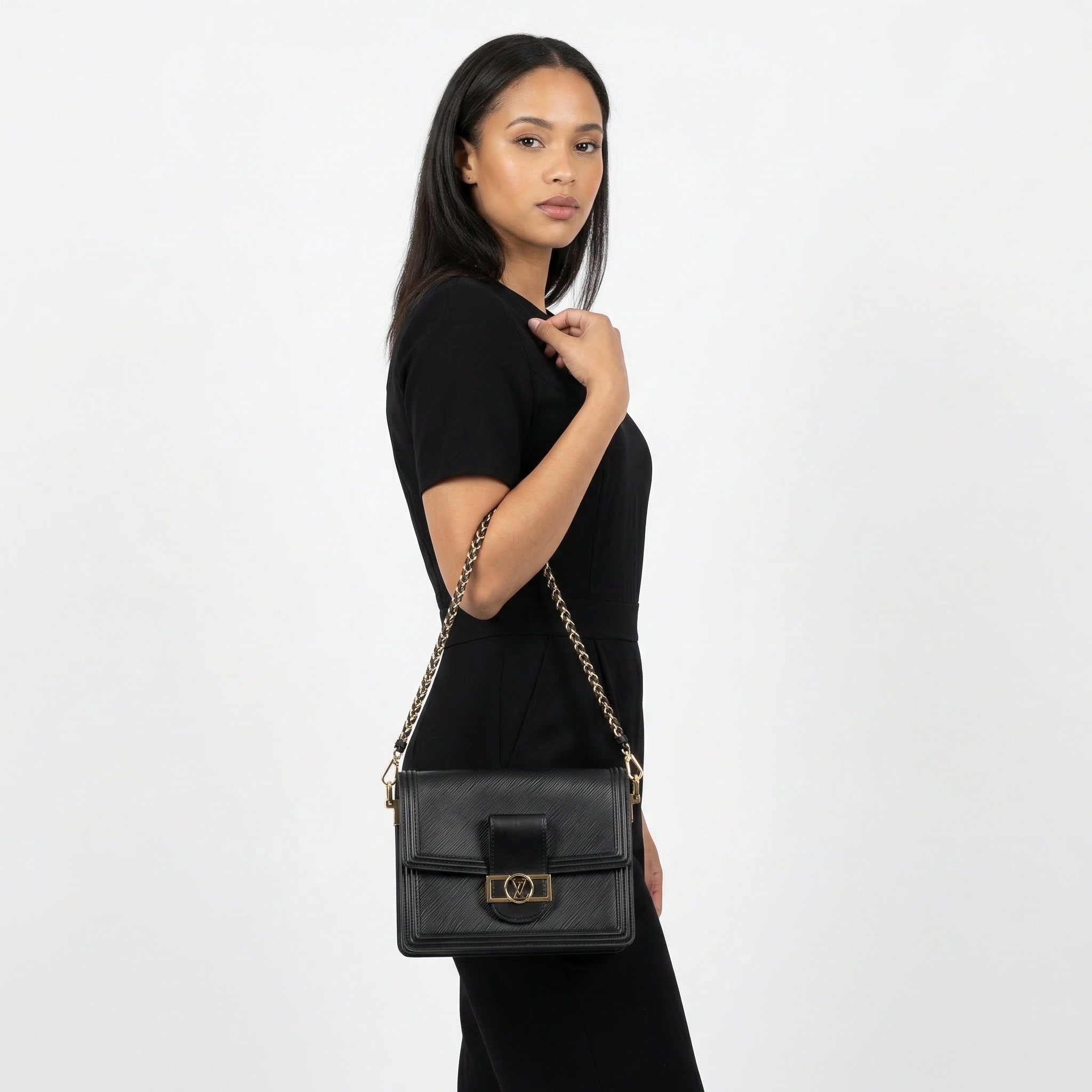 LOUIS VUITTON Epi Mini Dauphine Black | Luxity