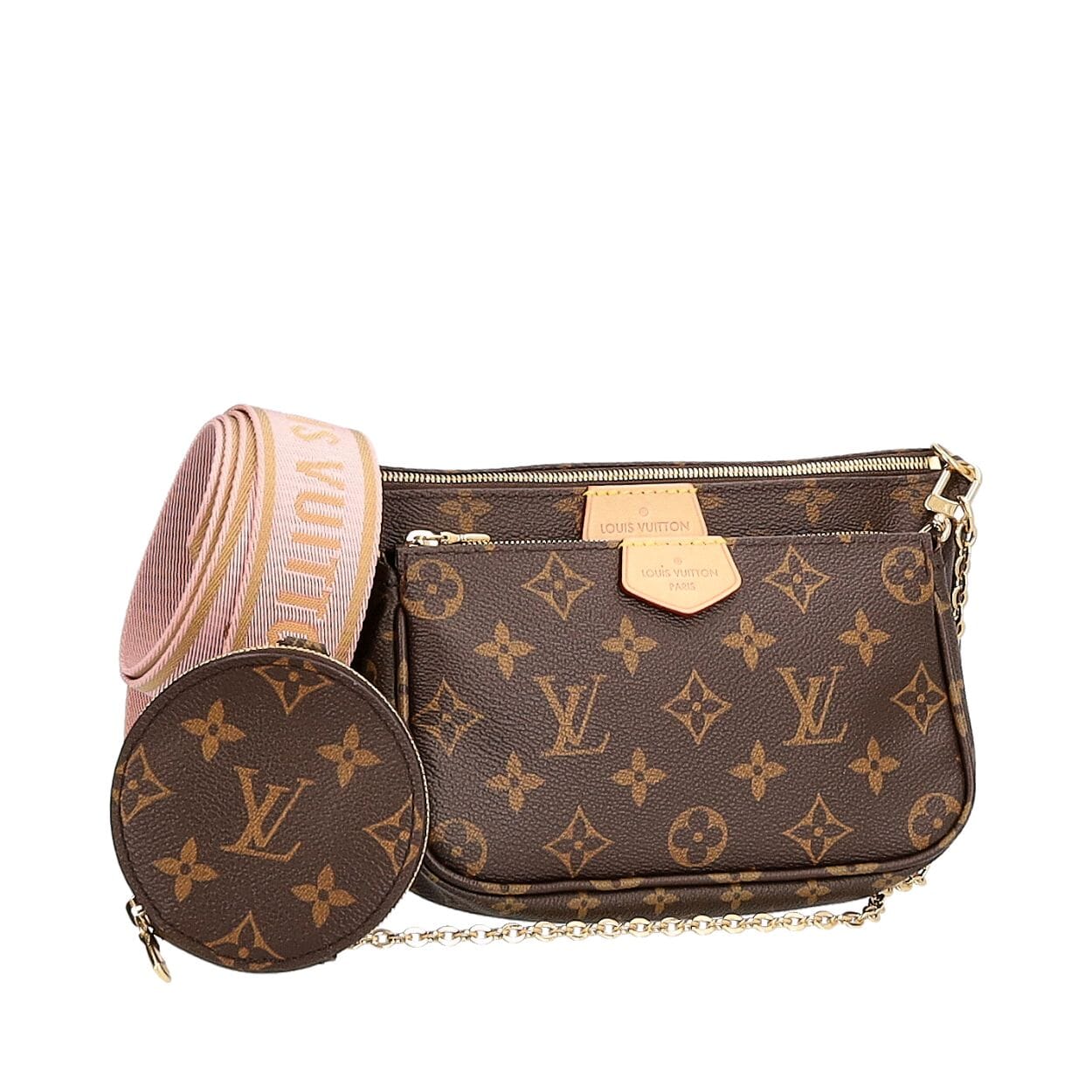 LOUIS VUITTON Monogram Multi Pochette Accessoires Rose Clair | Luxity