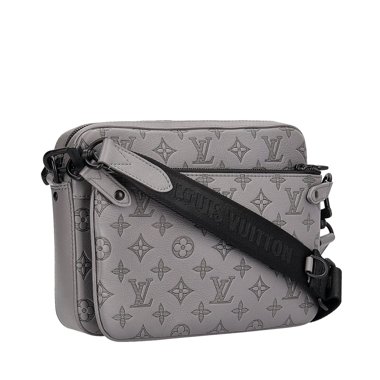 LOUIS VUITTON Monogram Shadow Trio Messenger Grey | Luxity LOUIS VUITTON Monogram Shadow Trio Messenger Grey | Luxity