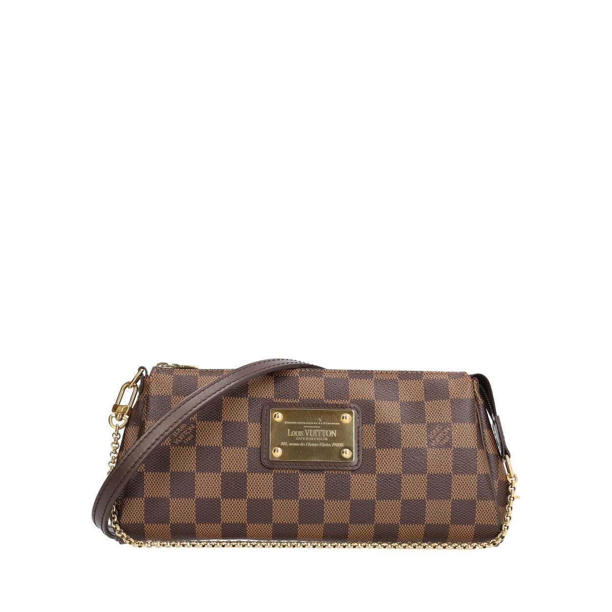 LOUIS VUITTON Damier Ebene Eva Clutch | Luxity