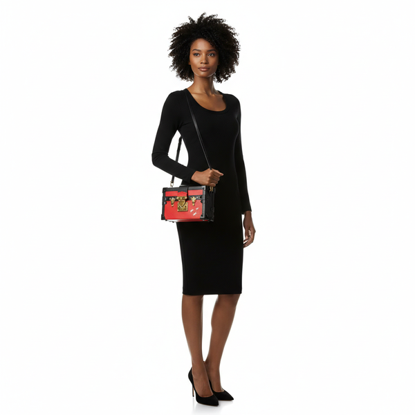 Epi Petite Malle Trunk Coquelicot