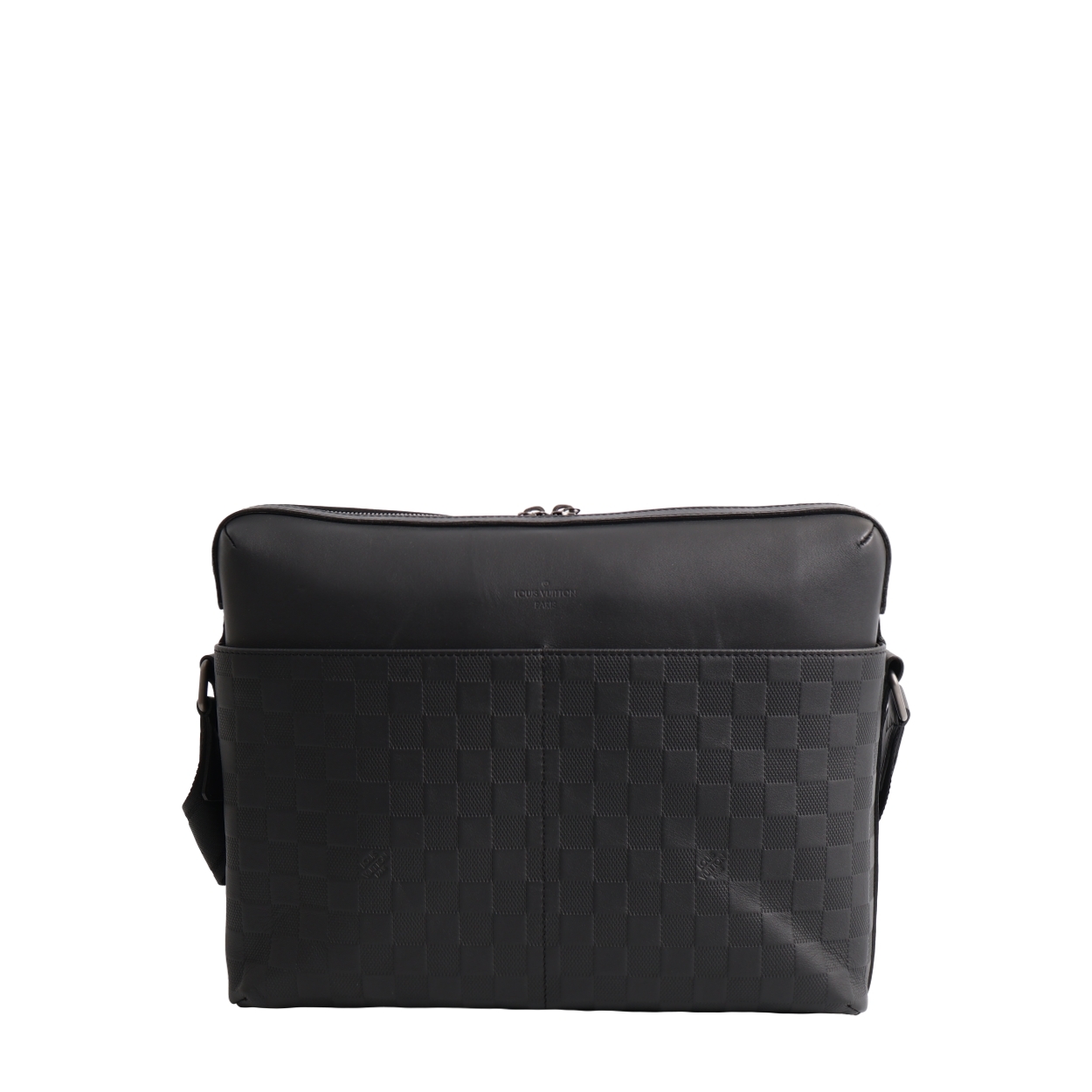 LOUIS VUITTON Fusion Damier Infini Porte Documents Voyage Black