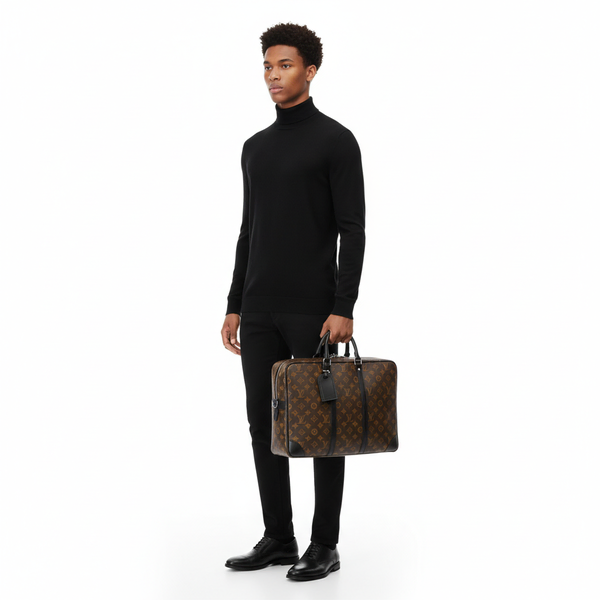 Monogram Macassar Porte Documents Voyage