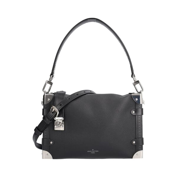 LOUIS VUITTON Leather Side Trunk MM Black | Luxity