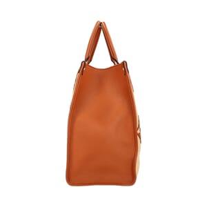 Raffia Monogram OnTheGo Tote MM Tan, view 6