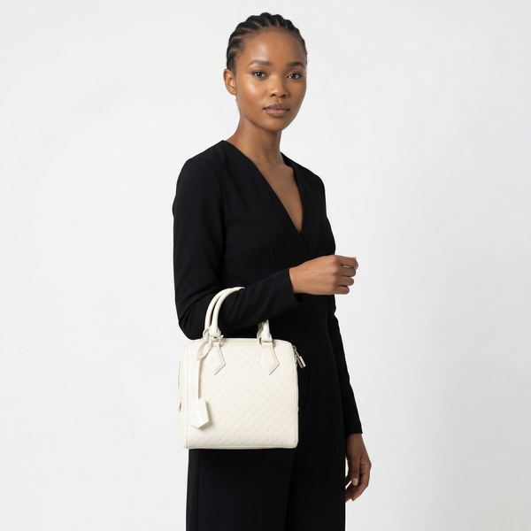 Damier Facette Speedy Cube PM Creme