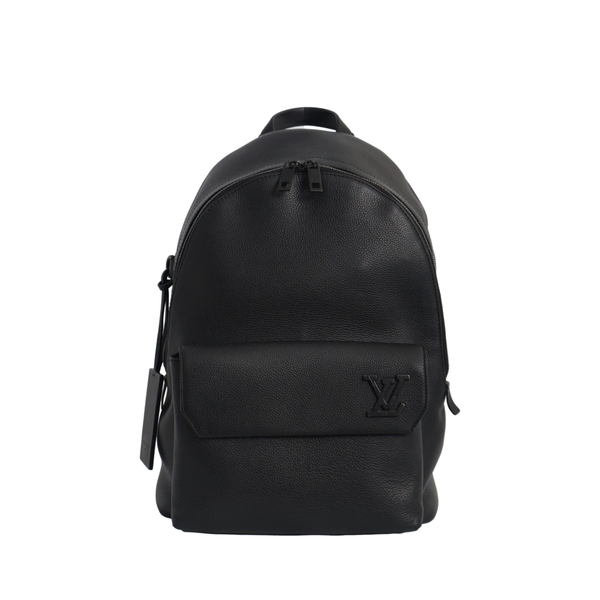 Leather LV Aerogram Takeoff Backpack Black