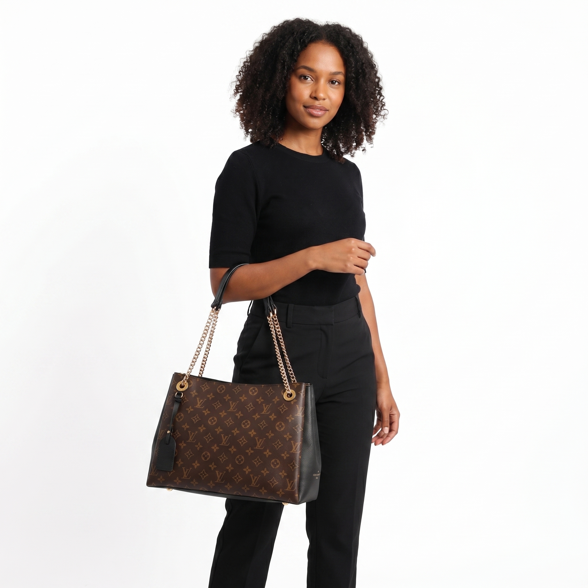 LOUIS VUITTON Monogram Surene MM Black | Luxity